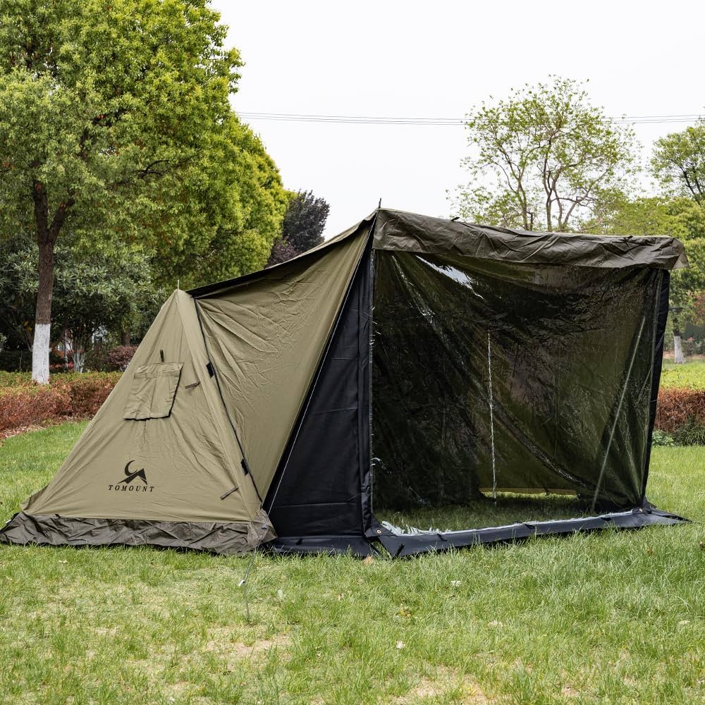 Amazon.co.jp: TOMOUNT パップテント用前幕 TC素材 陣幕 ポリコットン